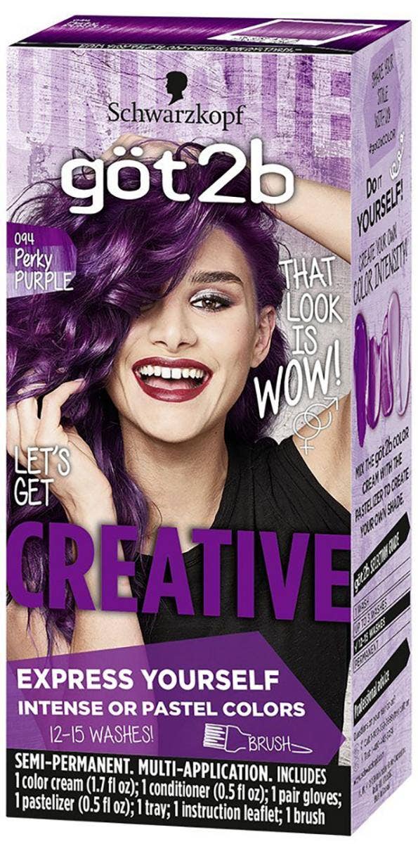 Got2b Creative Semi-Permanent Hair Color in Perky Purple