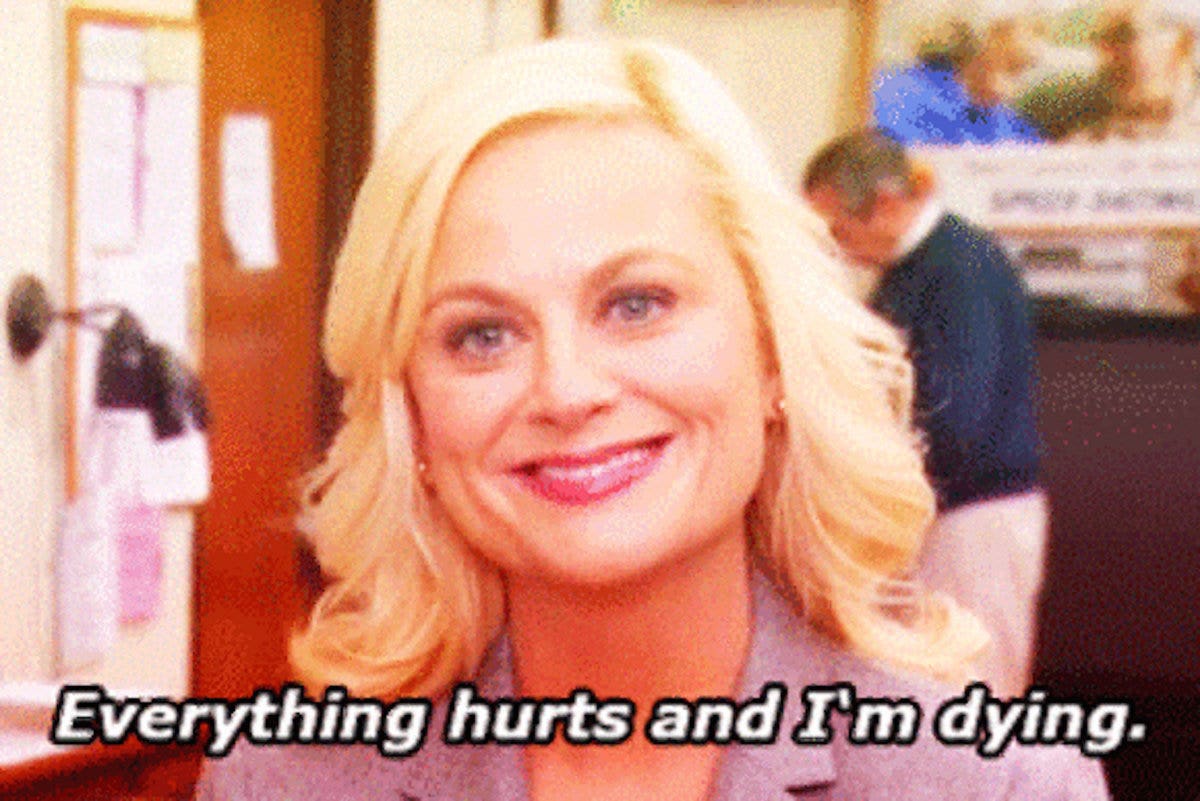 everything hurts and i'm dying leslie knope