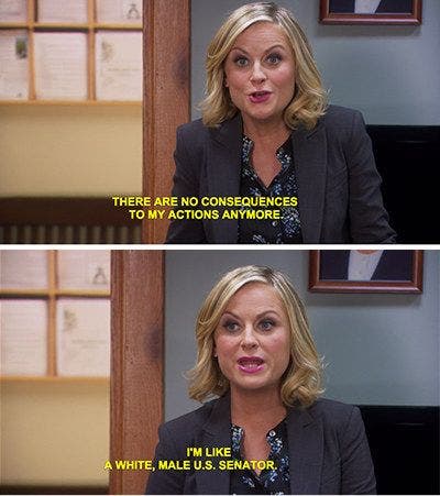 there are no consequences to my actions anymore leslie knope
