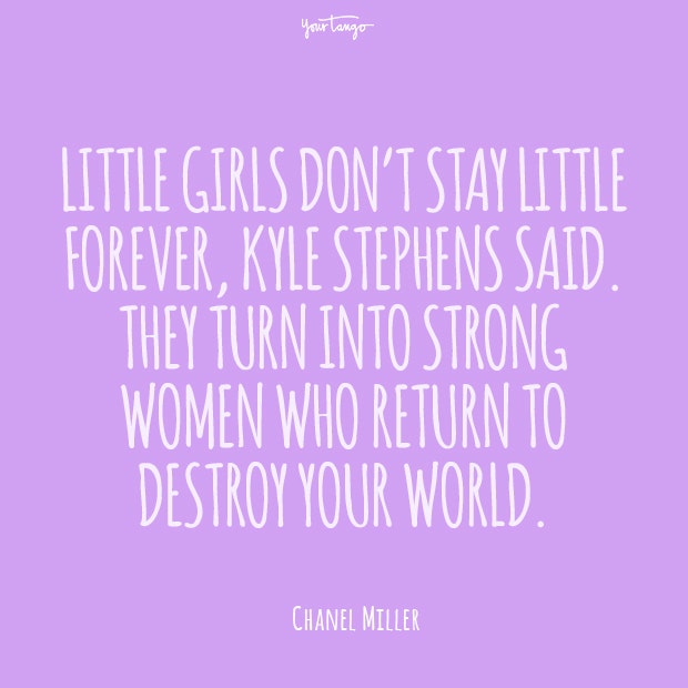 strong women quotes Chanel Miler Strong Woman Quote