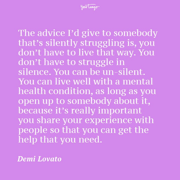 Demi Lovato mental health quote