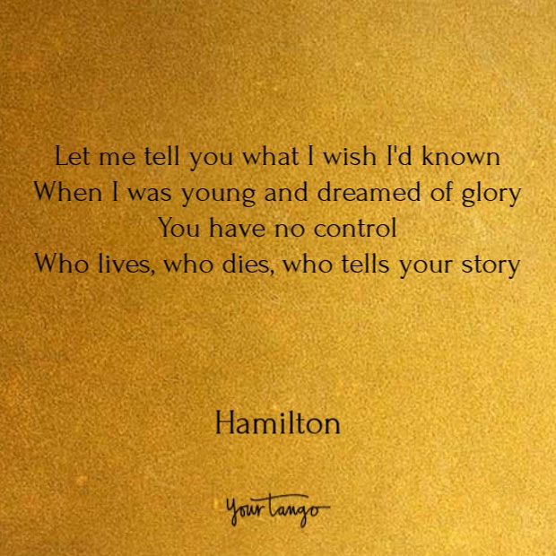 Quotes from Hamilton song lyrics