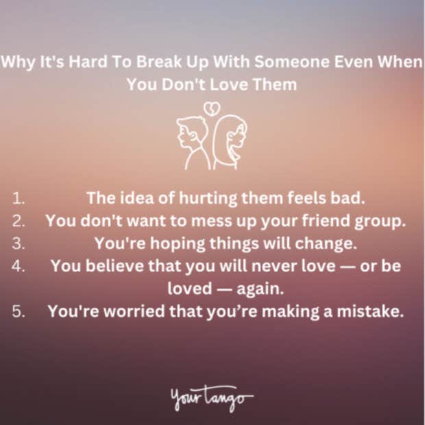 why it's so hard to break up with someone