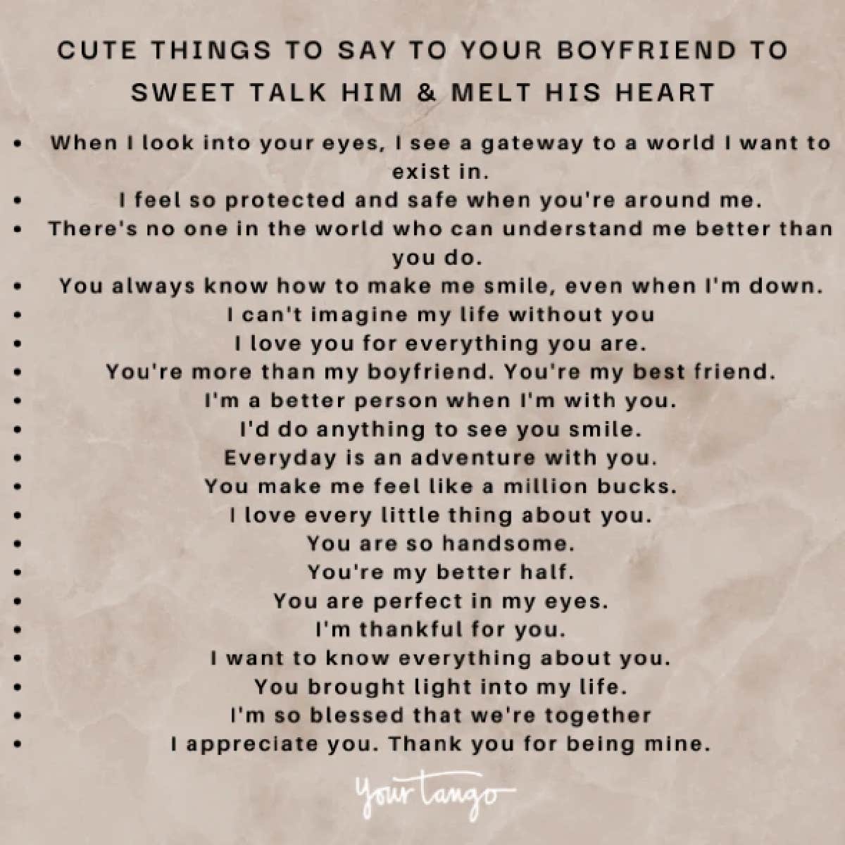 Cute things to say to your boyfriend Cute things to say to your boyfriend