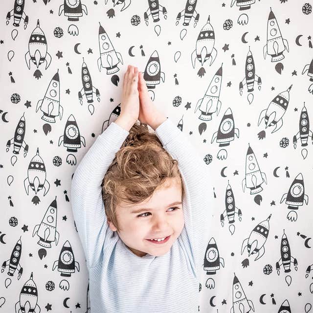 Norani Baby Rockets Crib Sheet & Changing Pad Cover Bundle