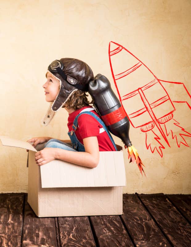 child playing make-believe