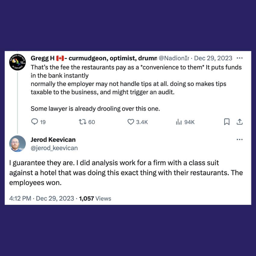 Restaurant Deducting Credit Card Fees From Servers' Tips &amp;amp; Threatening To Retaliate If They Complain