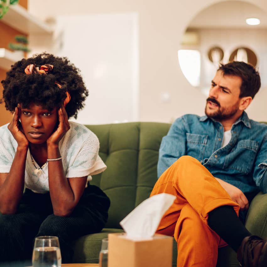 woman questions her boyfriend's request to dress modestly during a heatwave