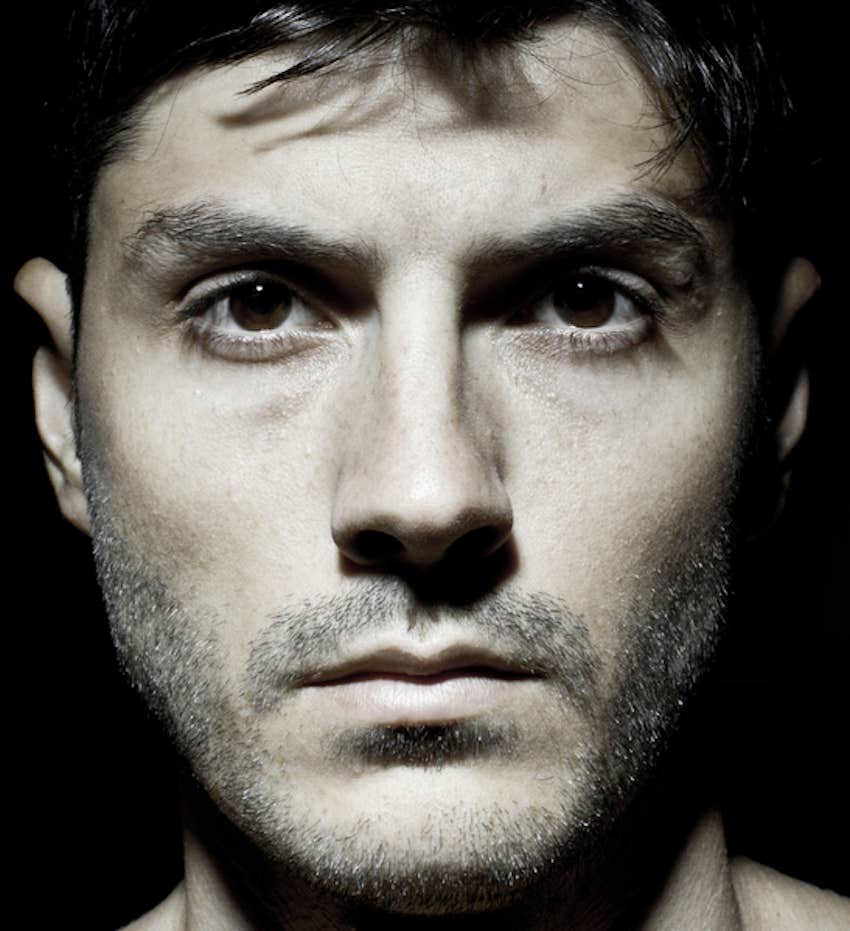 face of emotionless man